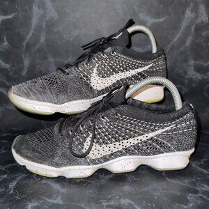 Nike Flyknit Zoom Agility Black White Athletic Running Shoes Women’s Size 8.5